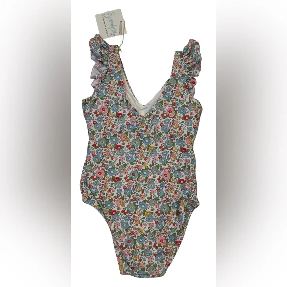 NWT Serendipity by shrimp and grits women’s floral swimsuit‎ ruffle detail